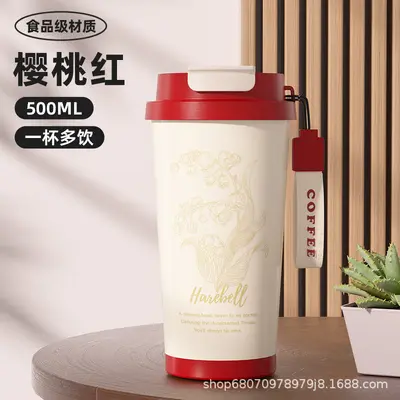 爆款 简约双饮保温杯316不锈钢高颜值情侣学生水杯花茶杯子 - 8
