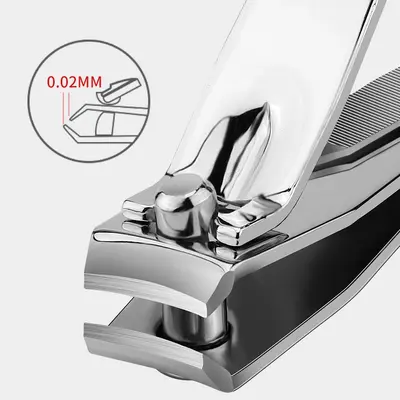 Large Flat-Edge Nail Clipper with File, Portable Adult Nail Clippers