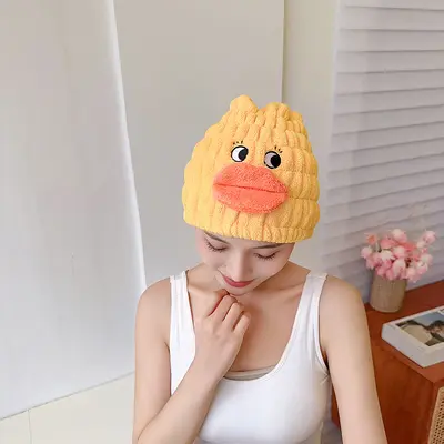 Douyin popular children hair drying cap unicorn rabbit wholesale coral velvet absorbent cartoon cute shower cap for women and adults - 10