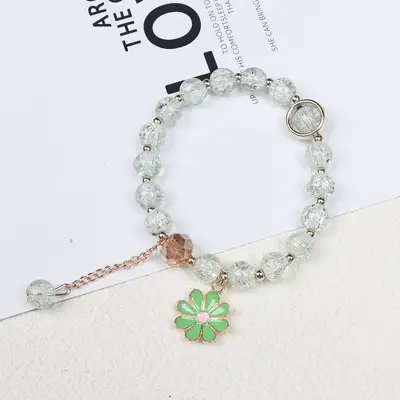 Small Daisy children's beaded bracelet, for girls and students, handmade elastic boutique jewelry, cross-border crystal bracelet. - 11