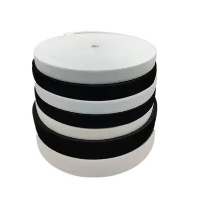 Kalın geniş elastik bel bandı, siyah ve beyaz, 2 cm - 6