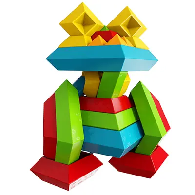 Piramit Yapı Blokları, Luban Kule, Beyin Geliştirici Taneli Montaj Oyuncağı, Çocuklar İçin - 6