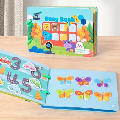 Children's quiet activity sticker book, reusable