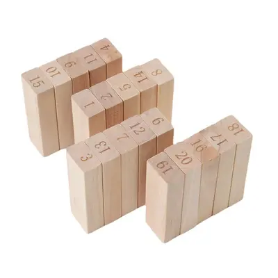 Wooden stacking blocks game for ages 3-7, educational