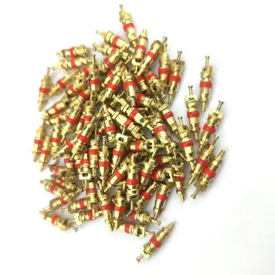 American Valve Core Zinc Alloy Red for Car Motorcycle Bicycle Tire - 7