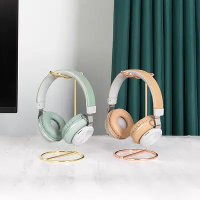 Metal Headphone Stand Desktop Creative Storage Display Stand Wholesale Home Jewelry Necklace Holder Gold Storage Rack Decoration