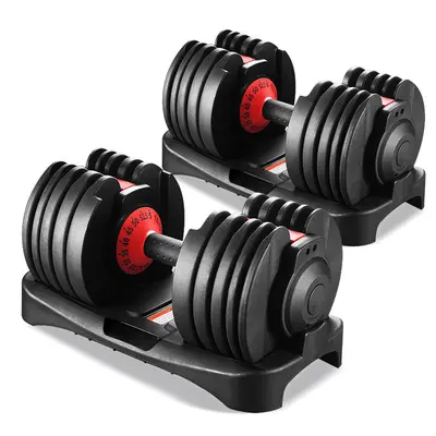 Ayarlanabilir saplı dambıl seti, hızlı ayarlanabilir dambıl seti 24kg 52.5lb, 15 seviye. - 6