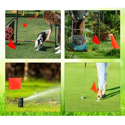 Customizable Colored PVC Signal Marker Flags with Wire
