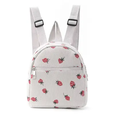 Corduroy Backpack, Solid Colour, Small Women's Backpack - 12