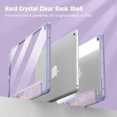 Schutzhülle für iPad 11, 10,2 Zoll, mit Stifthalter, bemalte Lederhülle aus Acryl