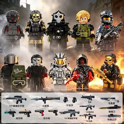 Delta Game Figure, Compatible with Tall Building Block Assembly Models - 10