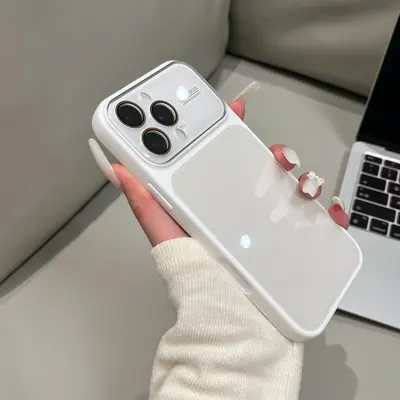 适用iPhone18promax手机壳秒变大视窗糖果色亮面玻璃苹果17保护套 - 2