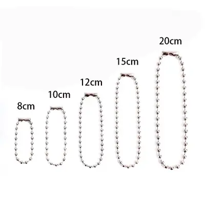 Silver Iron Bead Chain 2.4 mm, DIY Jewelry Making Material