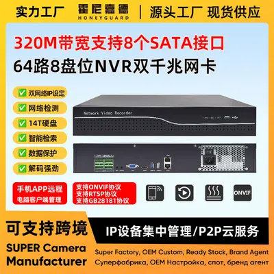 Honeyguard 64-Channel NVR 4K Surveillance 8 SATA Slots - 2