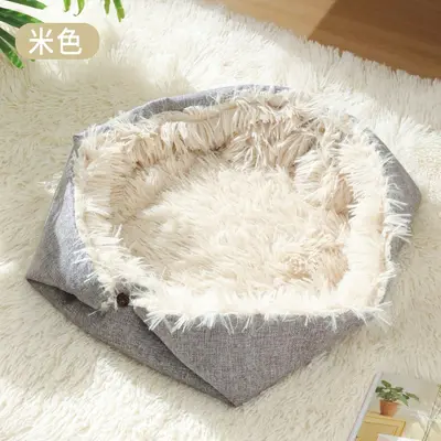 Cross-border Cat Bed Pet Mat Dual-Use Dog Bed Cat Mat Plush Cat Bed Pet Nest Autumn Winter Nest Mat Labelable