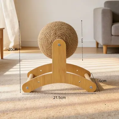 Vertical Ferris Wheel Cat Scratching Ball with Sisal Board - 8