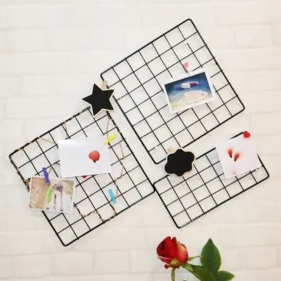 Metal Mesh Display Rack, Square White Iron Mesh Hanging Rack - 3