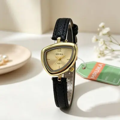 Damen-Quarzuhr mit Dreiecksdesign, elegant - 2