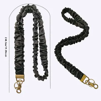 Large loop lanyard ID badge holder with metal buckle and long neck strap