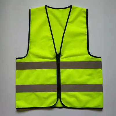 Multicolor Reflective Safety Vest, Two Horizontal Zippers, Breathable