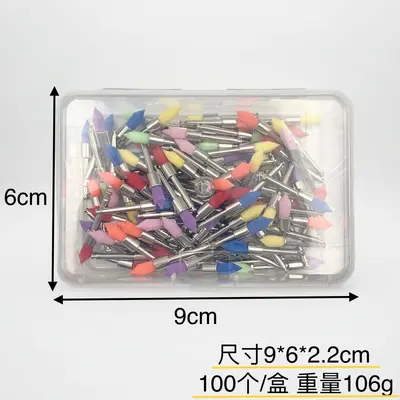 Zahnmedizinische farbige Polierbürsten Polierschale Zahnpolierbürsten Nylon-Polierbürsten flache Bürsten spitze Bürsten Polierwerkzeuge