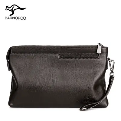 Men's Clutch Bag, Large Capacity, Soft Leather, Envelope Style - 8