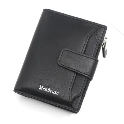 Men's Short Wallet, Buckle Closure, Loose-Leaf Card Holder - 6