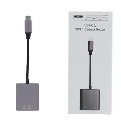 Apple 171615 Android telefonlar için uygun Tip-C'den SD TF CF'ye kamera çok fonksiyonlu kart okuyucu hepsi bir arada - 12