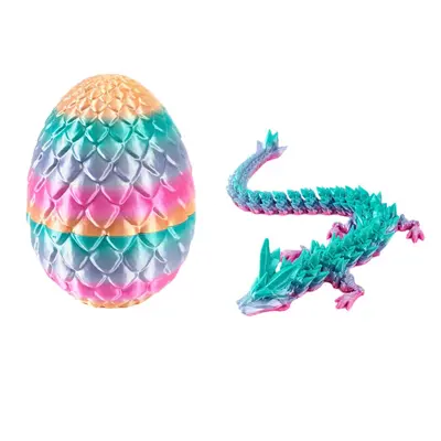 3D Printed Dragon Egg and Shenlong Set, Gemstone Dragon Figurine - 11