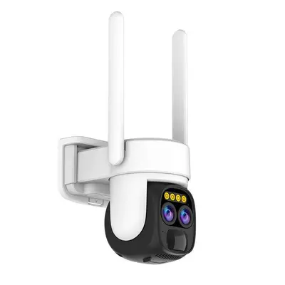 Weitwinkel Dual-Objektiv 4mm CCTV WiFi Kamera Outdoor Solar - 5
