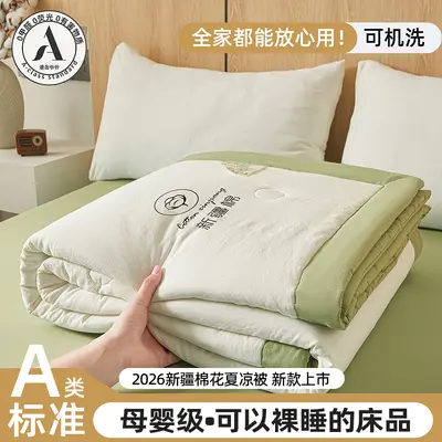 Class A Mother and Baby Grade Summer Cooling Quilt Xinjiang Cotton Summer Quilt Air Conditioning Quilt Core Summer Children's Thin Quilt Single Person Machine Washable - 9
