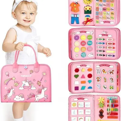 Felt Dressing Board Educational Toy, Children's Early Learning Busy Board - 3