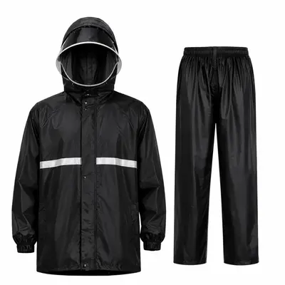 Zweiteiliger Regenkombination, Unisex Motorrad, wasserdicht Strickstoff