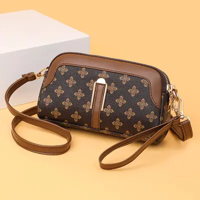 Women's Mini Shoulder Bag with Coin and Phone Compartment, Crossbody Clutch - 9
