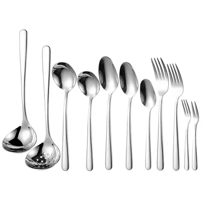 316 Stainless Steel Western Tableware Set, Steak Knife, Fork and Spoon - 5
