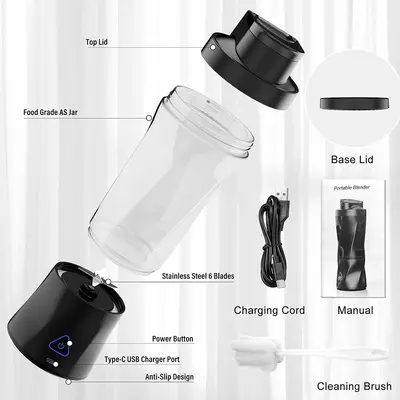 Portable juicer cup, powerful, ice-crushing