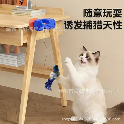 Door-Hanging Cat Yo-Yo Ball and Smart Electric Cat Teaser Wand - 4