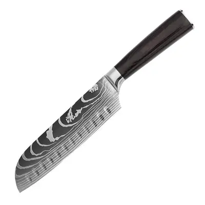 Damascus pattern kitchen knife set with chef knife - 10