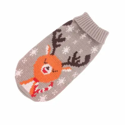 Round Neck Pet Sweater for Dogs and Cats, Autumn and Winter Clothing - 7