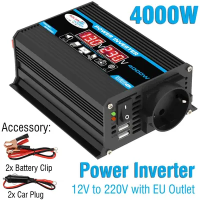 12V'dan 220V'a 300W Akıllı Araç İnvertörü, Çift USB'li - 11