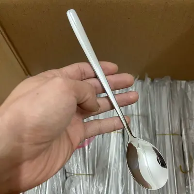 Large Stainless Steel Goose Egg Ladle, Soup Serving Spoon - 12