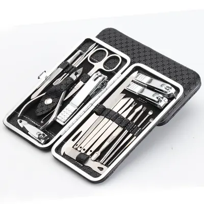 Nail clipper set, 8-19 pieces manicure tools - 7