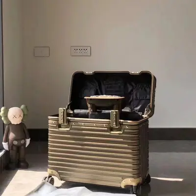 German full aluminum magnesium alloy flip-top camera long suitcase 18 inch wheeled small trolley suitcase men's suitcase - 9