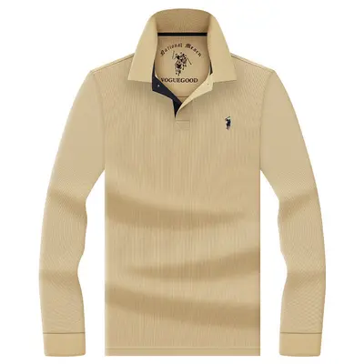Herren Langarm-Poloshirt aus mercerisierter Baumwolle - 10
