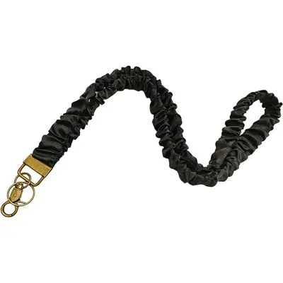 Large loop lanyard ID badge holder with metal buckle and long neck strap