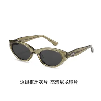 ROCOC BC9083 Green Cat-Eye Polarized Sunglasses Prescription Myopia Compatible - 11