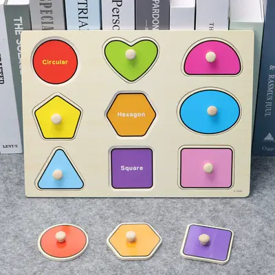 Çocuk Montessori erken eğitim paneli el kapma tahtası 1-2 yaşında 3 bebek ahşap bulmaca aydınlanma bilişsel eşleştirme eğitici oyuncaklar - 10