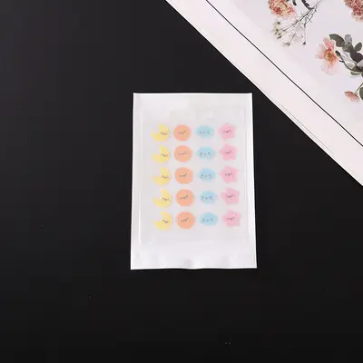 Renkli çizgi film desenli hidrokolloid akne bandı, su geçirmez - 10
