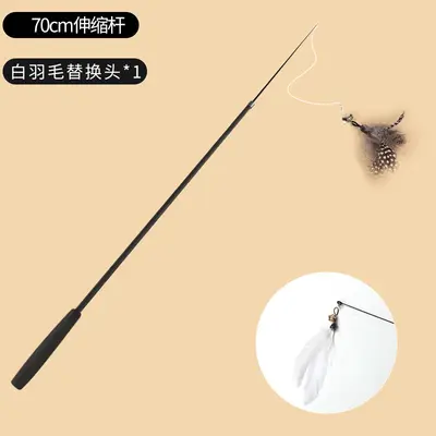 Long Retractable Feather Cat Teaser Wand - 8