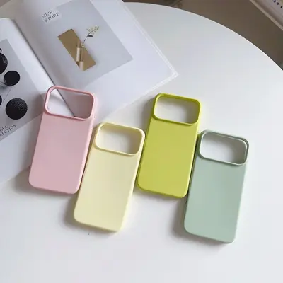 Macaron color liquid silicone iPhone 17 Pro Max case minimalist